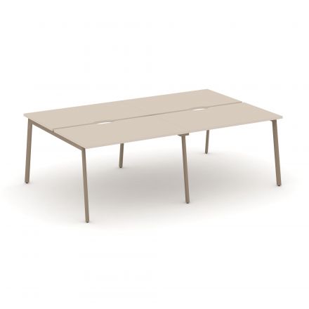 Estetica Рабочая станция на 4 места ES.D.RS-4.2-VP Капучино/Латте металл 2360*1500*750