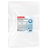 Пакеты БОПП с клеевым клапаном, КОМПЛЕКТ 100 штук, 20х25 + 4 см, 30 мкм, с усиленным швом, BRAUBERG, 700407