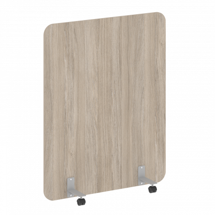 R-line Перегородка на металлических опорах, на роликах DP.R-120-150 Дуб аттик/Серый металл 1200*18*1500