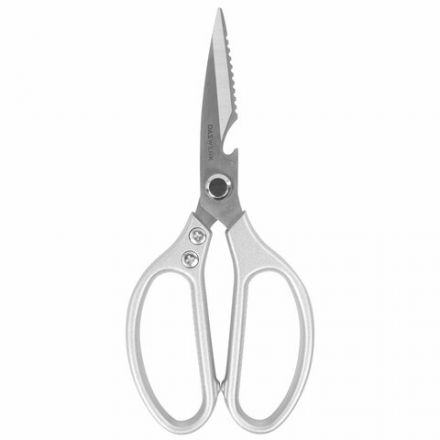 Ножницы кухонные DASWERK (ДАСВЕРК), 210 мм, с открывашкой, зазубренные, металлические ручки, 608901 Ножницы кухонные DASWERK (ДАСВЕРК), 210 мм, с открывашкой, зазубренные, металлические ручки, 608901