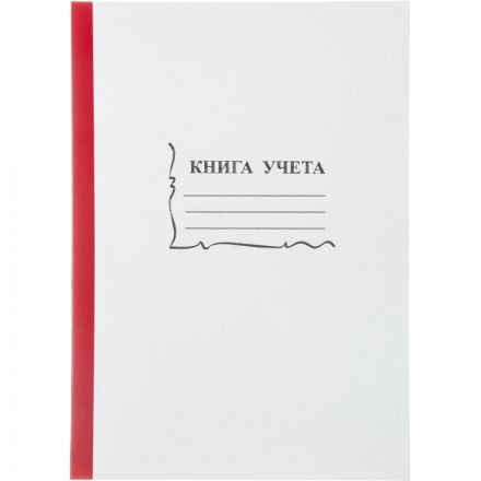 Книга учета бухгалтерская офсет А4 96 листов в линейку на скрепке (обложка - картон)