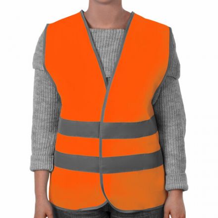 Жилет сигнальный, 2 светоотражающие полосы, ОРАНЖЕВЫЙ, XXL (56-58), ГРАНДМАСТЕР, 610887