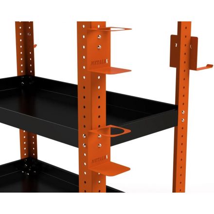 Тележка инструментальная Metalex Тип 1 700х450х950 3 полки (оранжево-чер.)