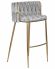 Стул барный DOBRIN EMMA GOLD, светло-серый велюр (135-37)