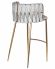 Стул барный DOBRIN EMMA GOLD, светло-серый велюр (135-37)