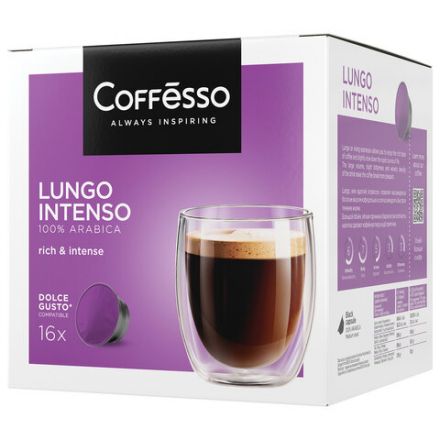 Кофе в капсулах COFFESSO "Lungo Intenso" для кофемашин Dolce Gusto, 16 порций, 102153