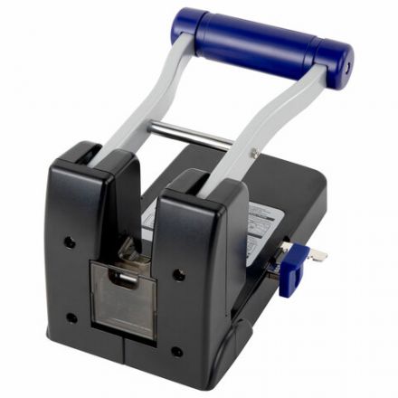 Дырокол металлический МОЩНЫЙ BRAUBERG "EXTRA Heavy duty", до 110 листов, черно-синий, 272721