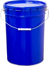 Ведро металл 25л. крышка--корона, с покрытием внутри  синий