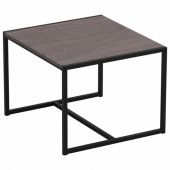 Стол журнальный "Систа", 640х590х460 мм, ЛОФТ, металл/ЛДСП ясень шимо темный
