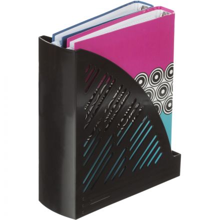 Вертикальный накопитель Attache пластиковый черный ширина 85 мм (2 штуки в упаковке)