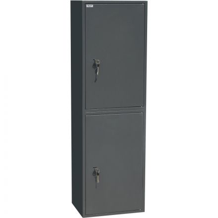 Шкаф для бумаг металлический Комус Мебель Cobalt TSL-127/2M, 340х460х1272мм