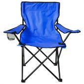 Кресло складное туристическое садовое с подстаканником в чехле, синее, DASWERK (ДАСВЕРК), 680047