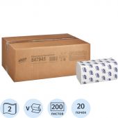 Полотенца бумажные д/дисп. Luscan Professional Vслож2 слбелвтор200л20пач/уп