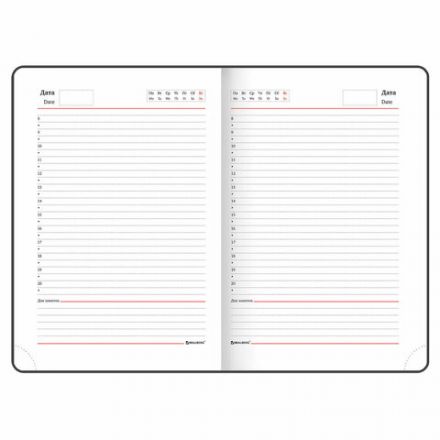 Ежедневник недатированный А5 (138х213 мм), BRAUBERG VISTA, под кожу, гибкий, 136 л., "Extravagance", 112015