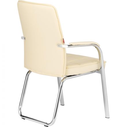 Конференц-кресло BN_TQ_Echair-810 VPU кожзам бежевый, хром