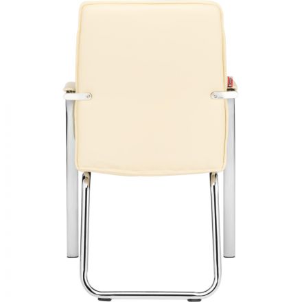 Конференц-кресло BN_TQ_Echair-810 VPU кожзам бежевый, хром