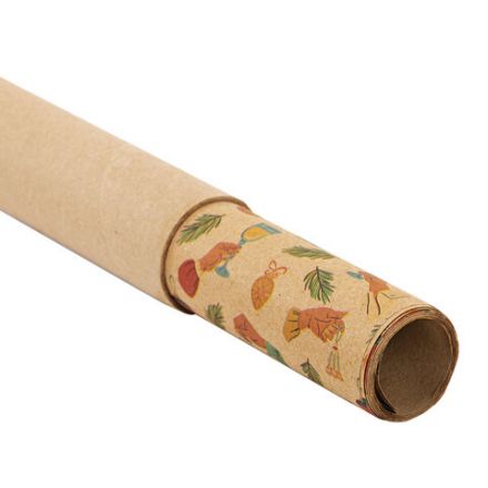 Бумага упаковочная новогодняя НАБОР 3 шт., "Christmas Kraft", 70х100 см, 3 дизайна, ЗОЛОТАЯ СКАЗКА, 592056