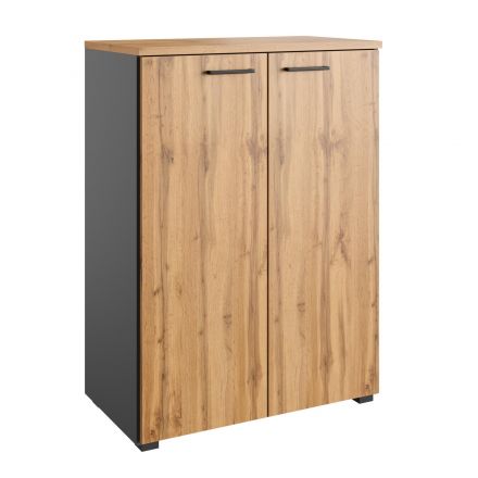 Стеллаж для документов низкий К-Loft 241H011 выс 1080 дуб натур./графит