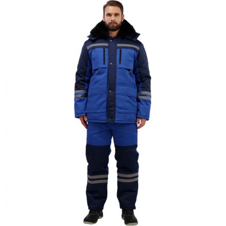 Костюм рабочий зимний з03-КПК вслк. с синим (р.64-66) 170-176