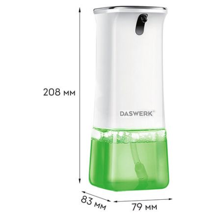 Сенсорный бесконтактный дозатор для жидкого МЫЛА-ПЕНЫ, 350 мл, DASWERK (ДАСВЕРК), 607844