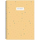 Бизнес-тетрадь Flakes yellow обложка УФ лак, спираль, А4, 48л, клетка