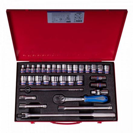 Набор  головок с принадлежн.1/2, двенадцатигр.,8-32мм,33предм.KING TONY