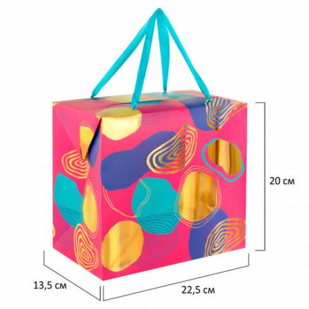 Пакет-коробка подарочный (1 штука) ассорти "Часы"/"Яркий", 22,5х13,5х20 см, тиснение фольгой, ламинация, 90080, 90079, 90080 Пакет-коробка подарочный (1 штука) ассорти "Часы"/"Яркий", 22,5х13,5х20 см, тиснение фольгой, ламинация, 90080, 90079, 90080