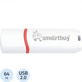 Флеш-память Smartbuy Crown, 64Gb, USB 2.0, бел, SB64GBCRW-W Флеш-память Smartbuy Crown, 64Gb, USB 2.0, бел, SB64GBCRW-W