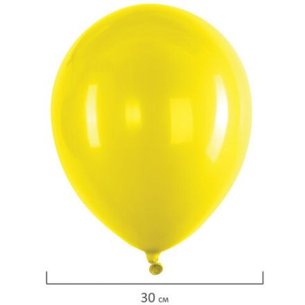 Шары воздушные 30 см, 50 штук, "ЯРКИЕ ЦВЕТА", ассорти, BRAUBERG KIDS, 591880