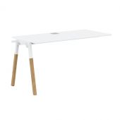 Стол приставной FIST 1367 Белый Премиум/Белый-Бук 1380х670х733 FORTA Стол приставной FIST 1367 Белый Премиум/Белый-Бук 1380х670х733 FORTA