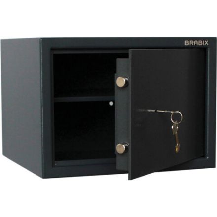 Сейф BRABIX "КМ-310", 310х430х375 мм, 20 кг, ключевой замок + полка, крепление к стене, 291166 Сейф BRABIX "КМ-310", 310х430х375 мм, 20 кг, ключевой замок + полка, крепление к стене, 291166