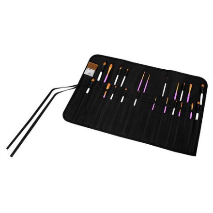 Пенал-скрутка органайзер для кистей и инструментов, 40 ячеек, черный, BRAUBERG ART DEBUT, 272994