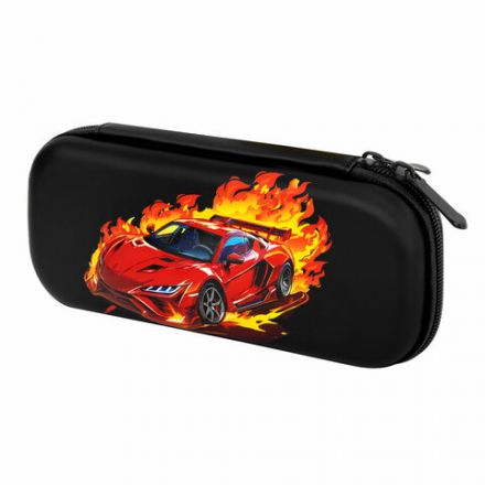 Пенал ЮНЛАНДИЯ, 1 отделение, 1 откидная планка, карман, EVA покрытие soft-touch, 22х10х5 см, "Fiery Road", 273187