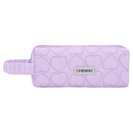 Пенал-косметичка HEIKKI (ХЕЙКИ) с ручкой, 1 отделение, стеганый полиэстер, 21х8х5 см, фиолетовый, 273606