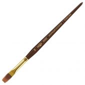 Кисть художественная синтетика имитация колонка Гамма "Классика", плоская №14, короткая ручка