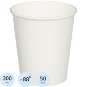 Стакан одноразовый Huhtamaki бумажный белый 200 мл 50 штук в упаковке