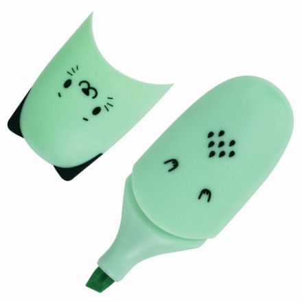 Набор текстовыделителей мини 12 ЦВЕТОВ BRAUBERG KIDS "CUTE CATS", линия 1-5 мм, 152437