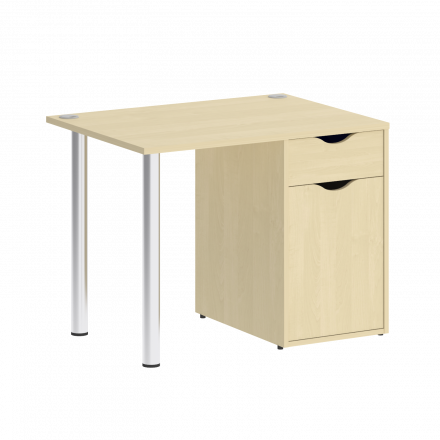 Home Office Стол письменный VR.SP-3-98.1 Клён/Хром опоры 980*720*750