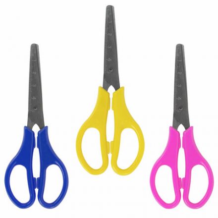 Ножницы ЮНЛАНДИЯ 130 мм, с линейкой, цвет ассорти, в дисплее, 238342 Ножницы ЮНЛАНДИЯ 130 мм, с линейкой, цвет ассорти, в дисплее, 238342
