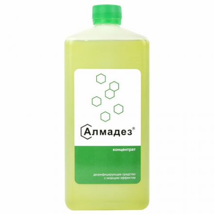 Средство дезинфицирующее 1 л, АЛМАДЕЗ, с моющим эффектом, концентрат, крышка, АЛ-402