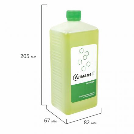 Средство дезинфицирующее 1 л, АЛМАДЕЗ, с моющим эффектом, концентрат, крышка, АЛ-402