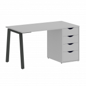 Home Office Стол письменный VR.SP-3-138.4.A Серый/Антрацит металл 1380*720*750