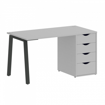 Home Office Стол письменный VR.SP-3-138.4.A Серый/Антрацит металл 1380*720*750