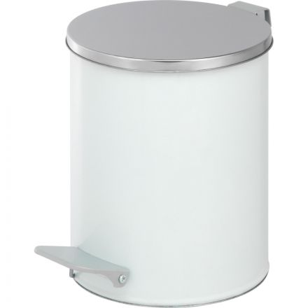 Ведро для мусора с педалью 7 л нержавеющая сталь хром (20х23 см)