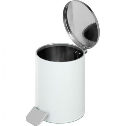 Ведро для мусора с педалью 7 л нержавеющая сталь хром (20х23 см)
