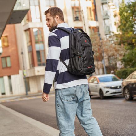 Рюкзак GERMANIUM UPGRADE универсальный, 3 отделения, отделение для ноутбука, USB-порт, "UP-2", черный, 47х33х21 см, 271666