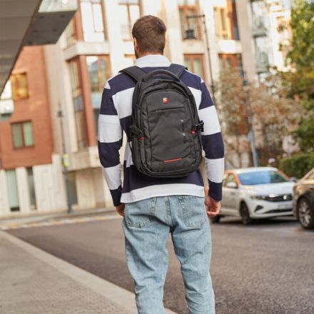 Рюкзак GERMANIUM UPGRADE универсальный, 3 отделения, отделение для ноутбука, USB-порт, "UP-2", черный, 47х33х21 см, 271666