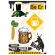 Наклейки виниловые, 5-7 шт. на листе, 1 лист, А6, "МОЛОДЕЖНЫЕ ДИЗАЙНЫ", АССОРТИ, NALEPKING