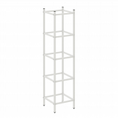 Loft Угловой проходной модуль VR.L-SL.UPK-4.4.4 Белый металл 446*446*1869 Loft Угловой проходной модуль VR.L-SL.UPK-4.4.4 Белый металл 446*446*1869