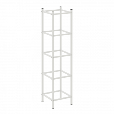 Loft Угловой проходной модуль VR.L-SL.UPK-4.4.4 Белый металл 446*446*1869